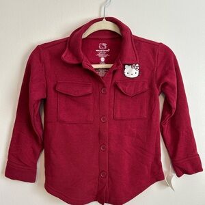 Hello Kitty Burgundy Button Down Shirt